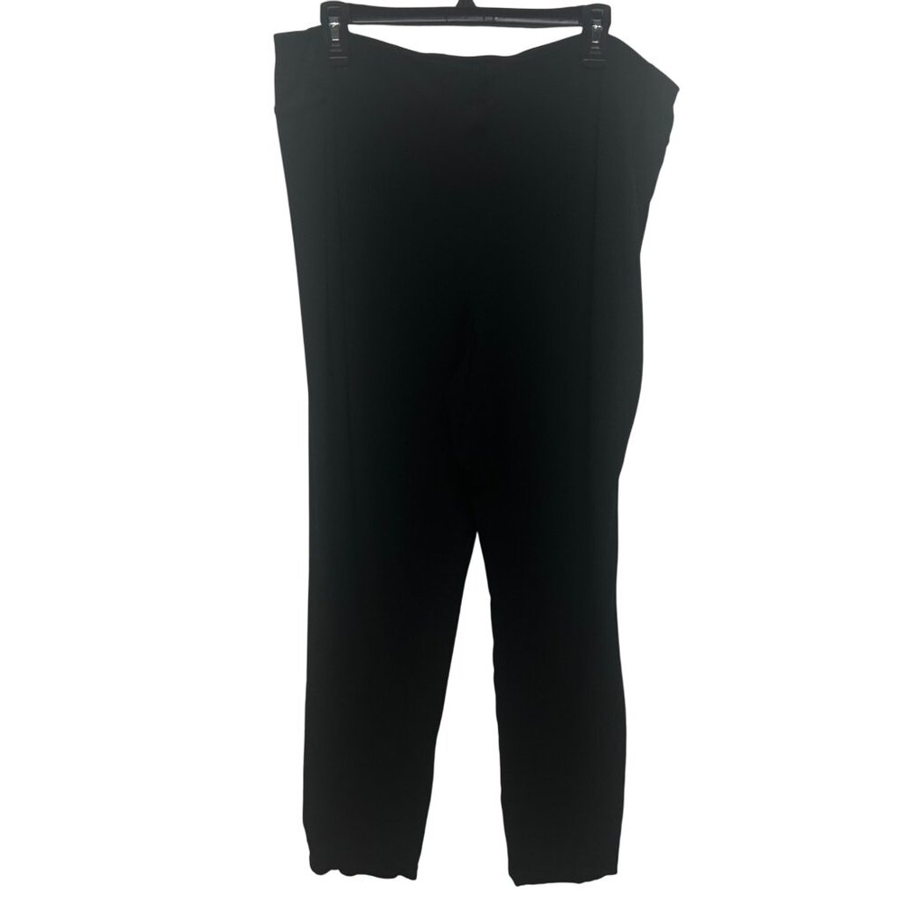 J. Jill Wearever Slim Leg Black Knit pull on comfort Pants XL